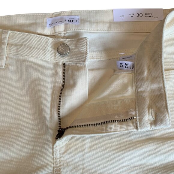 LOFT Women's Skinny Jeans in Cream - Picture 7 of 12